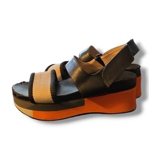 Marni Color Block Foam Slingback Sandals